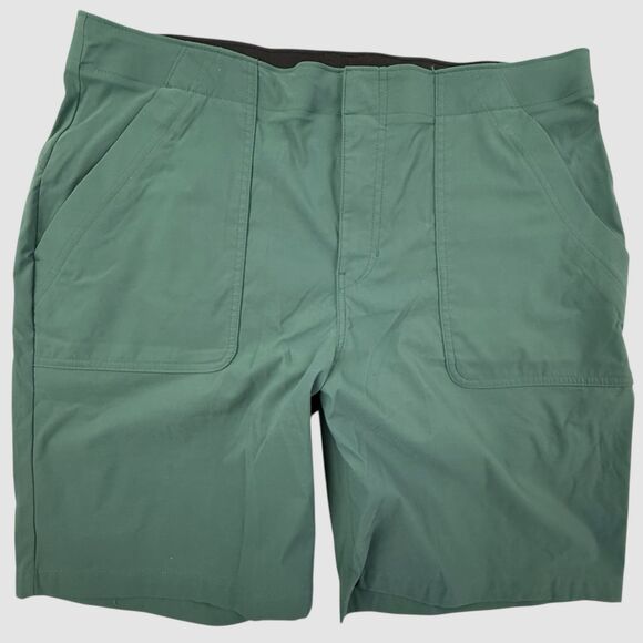 Eddie Bauer Horizon Bermuda Shorts Women Size 14 Green Quick Dry Hiking Comfort - Picture 2 of 8